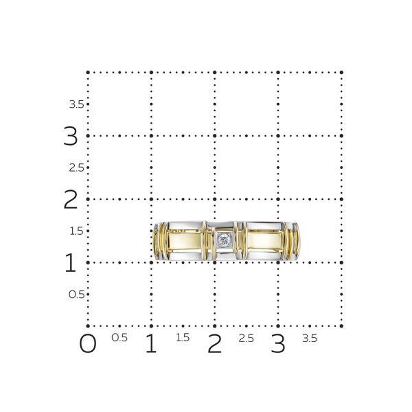 Кольцо с бриллиантом 0.03 карат из комбинированного золота 86231