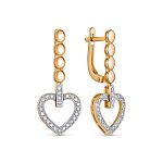 Серьги с 50 бриллиантами 0.35 карат из красного золота 138853