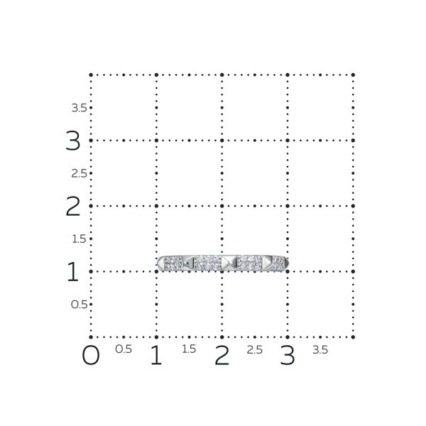 Кольцо с 24 бриллиантами 0.12 карат из белого золота 138673