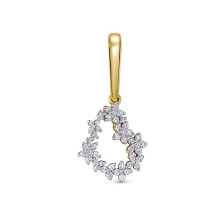 Подвеска с 46 бриллиантами из лимонного золота 144635