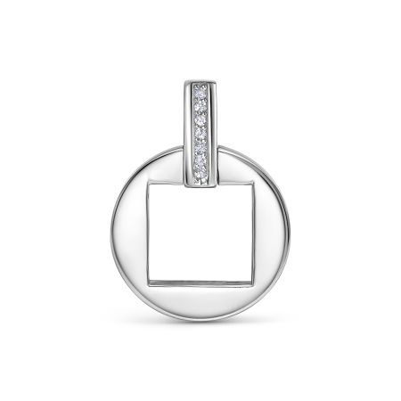 Подвеска с 7 бриллиантами 0.035 карат из белого золота 140828