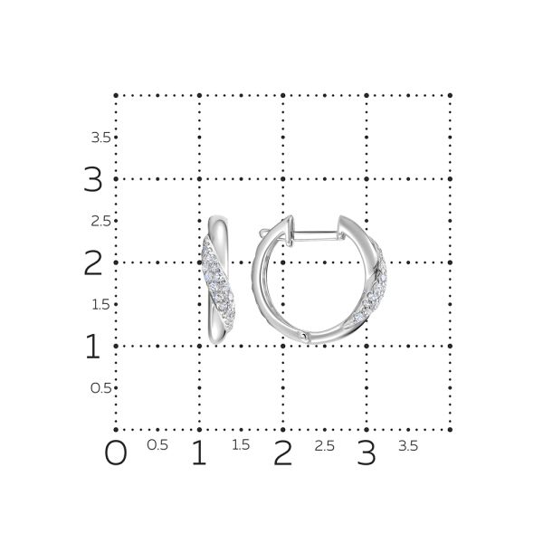 Серьги с 36 бриллиантами из белого золота 112885