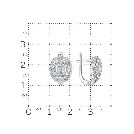 Серьги с 112 бриллиантами из белого золота 126104