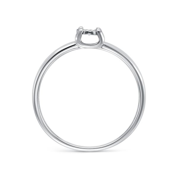 Кольцо с бриллиантом 0.015 карат из белого золота 142327