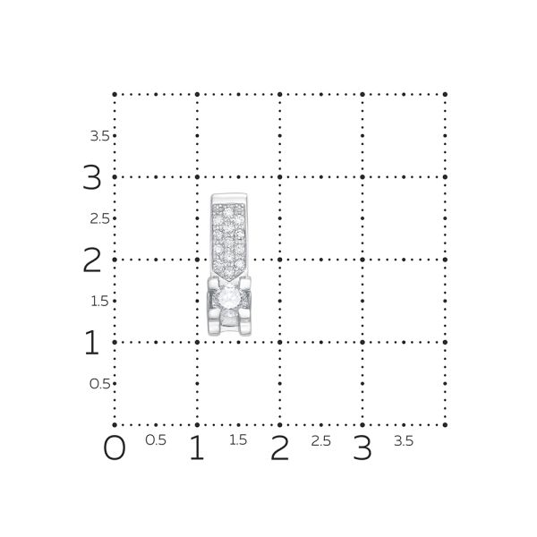 Подвеска с 14 бриллиантами из белого золота 61501