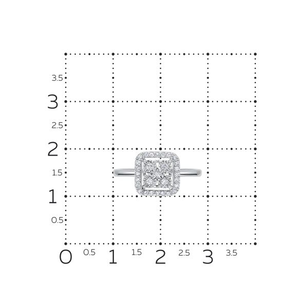 Кольцо с 29 бриллиантами из белого золота 131382