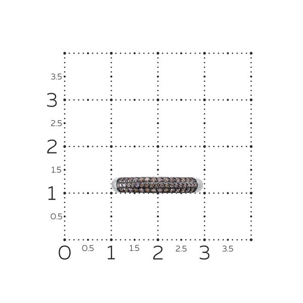 Кольцо с 47 коньячными бриллиантами из белого золота 143363