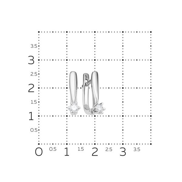 Серьги с бриллиантами 0.218 карат из белого золота 54201