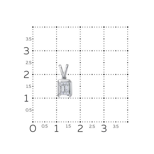 Подвеска с 6 бриллиантами из белого золота 126402