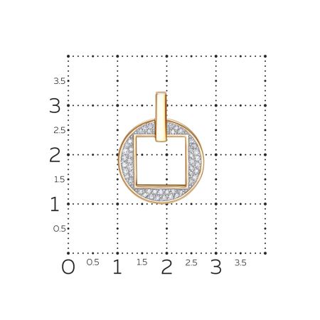 Подвеска с 47 бриллиантами из красного золота 140825