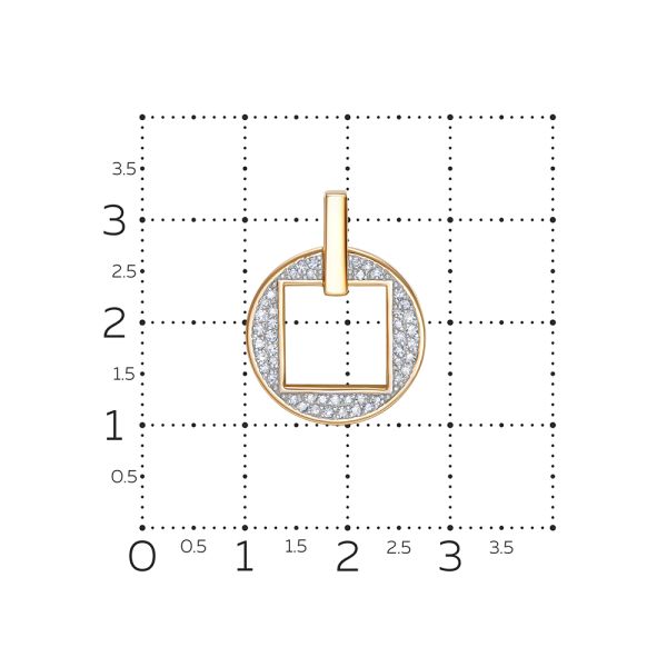 Подвеска с 47 бриллиантами из красного золота 140825