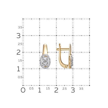 Серьги с 52 бриллиантами из красного золота 132563
