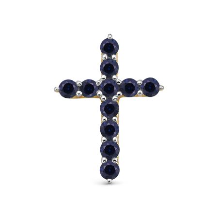 Декоративный крест с 11 сапфирами из красного золота 79459