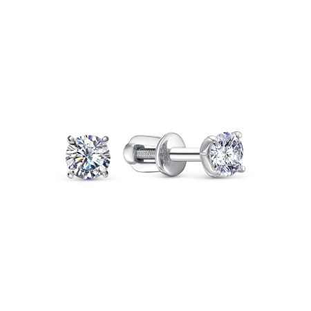 Серьги-пусеты с бриллиантами 0.56 карат из белого золота 137902