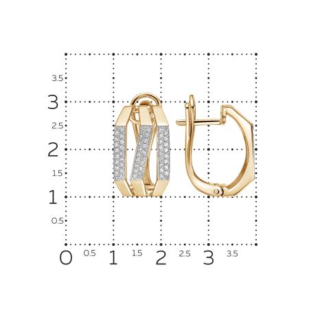 Серьги с 104 бриллиантами 0.416 карат из красного золота 138873