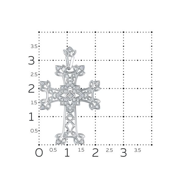 Подвеска с 38 бриллиантами из белого золота 142919