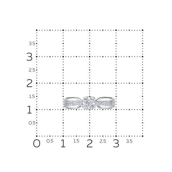 Кольцо с 23 бриллиантами из белого золота 133950