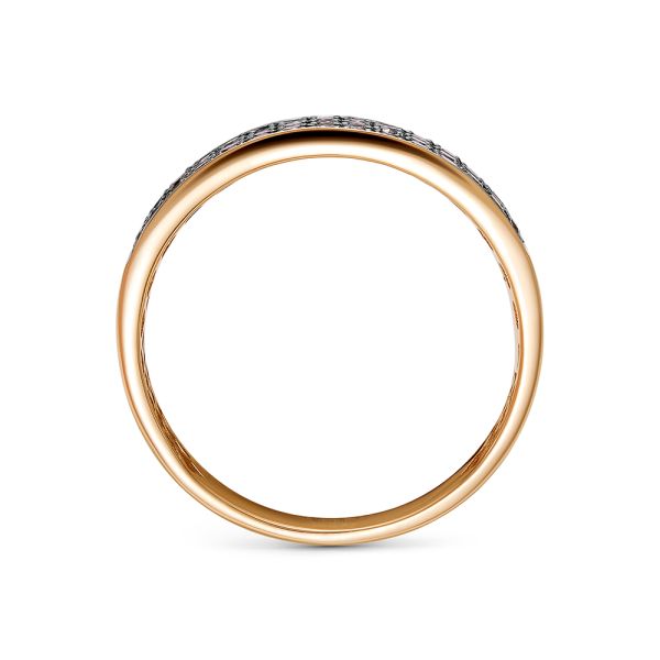 Кольцо с 45 коньячными бриллиантами из красного золота 143187