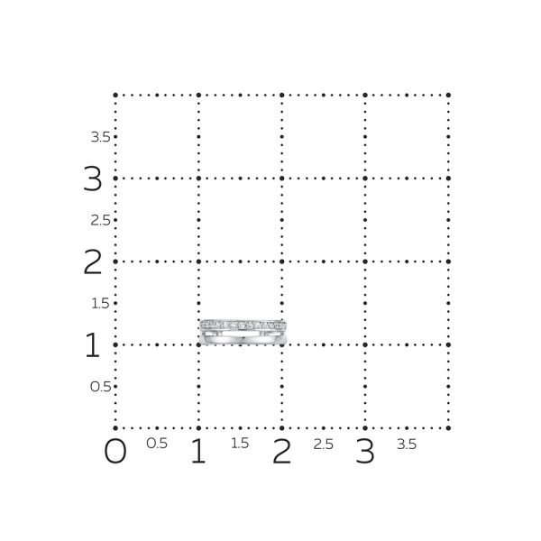 Пирсинг с 14 бриллиантами 0.042 карат из белого золота 131604