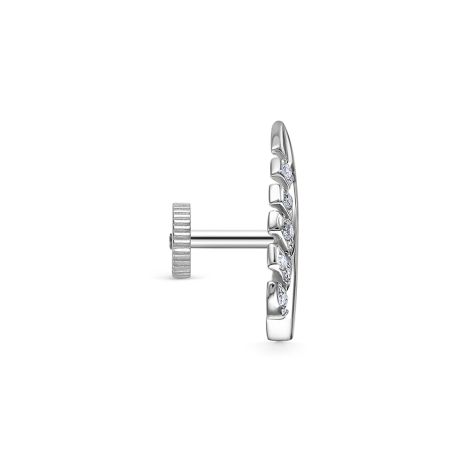 Пирсинг с 16 бриллиантами 0.08 карат из белого золота 141508