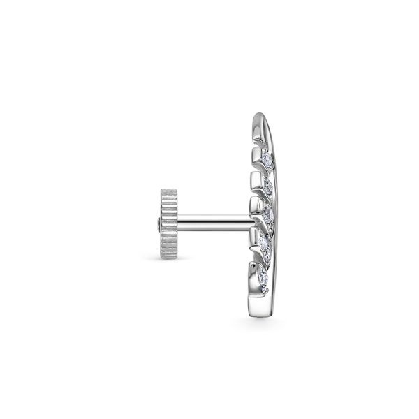 Пирсинг с 16 бриллиантами 0.08 карат из белого золота 141508