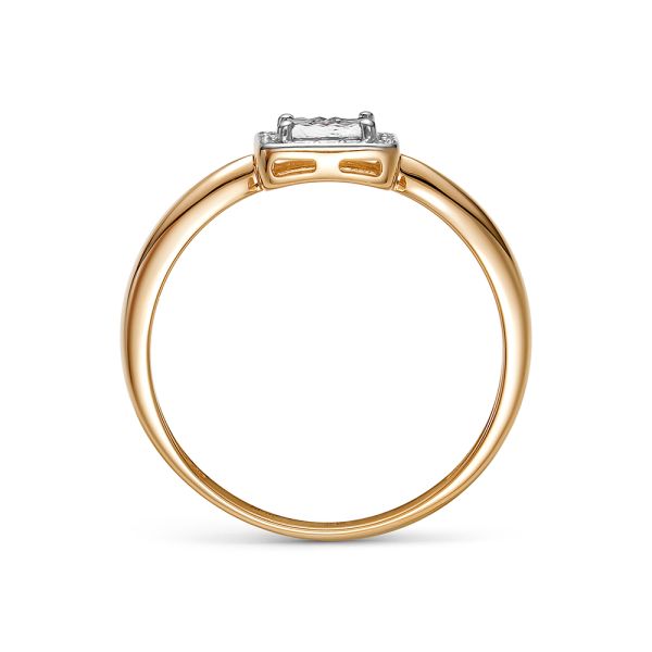 Кольцо с 17 бриллиантами из красного золота 143459