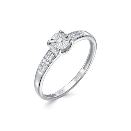 Кольцо с 21 бриллиантом из белого золота 142295