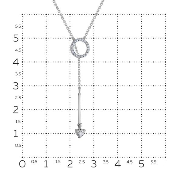Колье с 20 бриллиантами из белого золота 127185