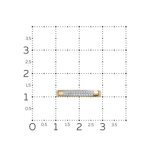 Кольцо с 24 бриллиантами 0.12 карат из красного золота 140520