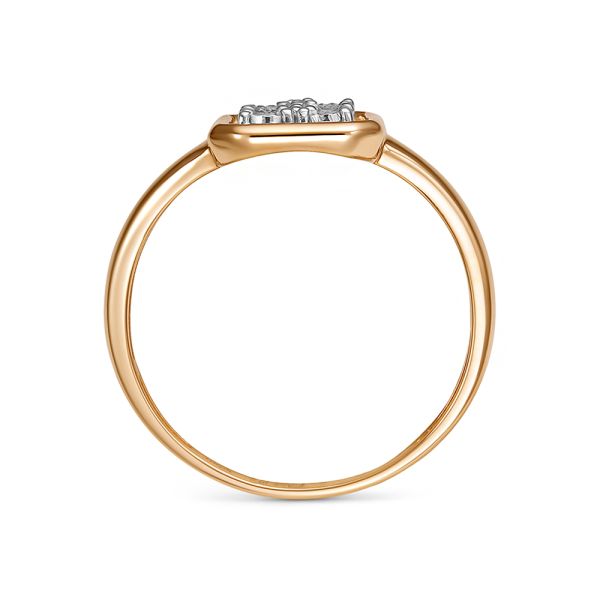 Кольцо с 8 бриллиантами 0.04 карат из красного золота 144505