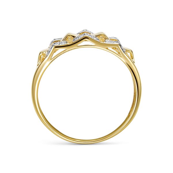 Кольцо с 48 бриллиантами 0.24 карат из лимонного золота 143961