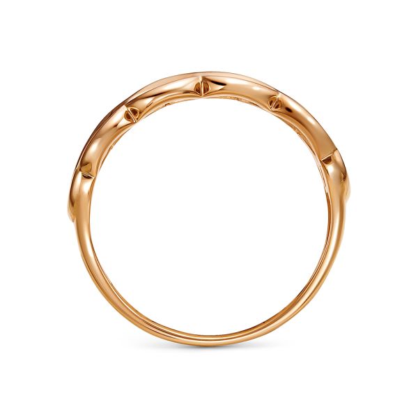 Кольцо с 13 бриллиантами 0.091 карат из красного золота 141959