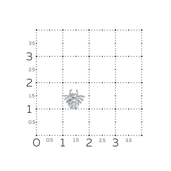 Пирсинг с 7 бриллиантами 0.049 карат из белого золота 119307