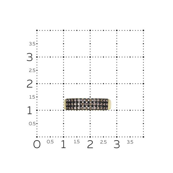 Кольцо с 39 коньячными бриллиантами из лимонного золота 143267