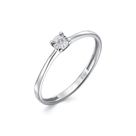 Кольцо с бриллиантом 0.007 карат из белого золота 142519