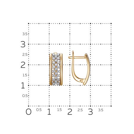 Серьги с 46 бриллиантами 0.322 карат из красного золота 141360