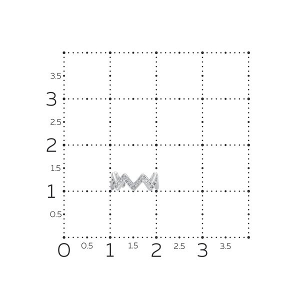 Пирсинг с 17 бриллиантами 0.051 карат из белого золота 131608