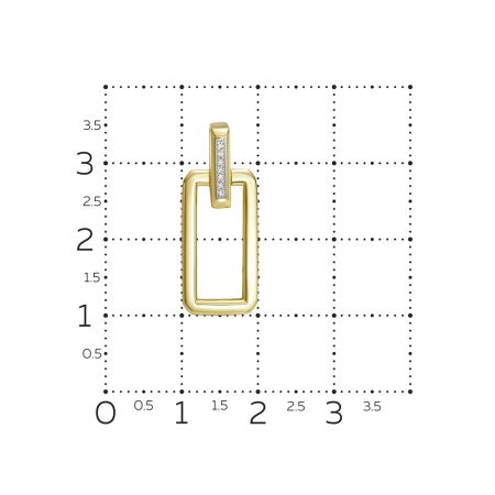 Подвеска с 7 бриллиантами 0.028 карат из лимонного золота 144647