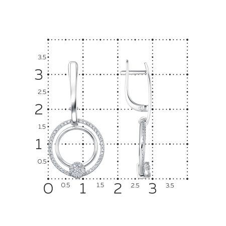 Серьги с 104 бриллиантами из белого золота 140793