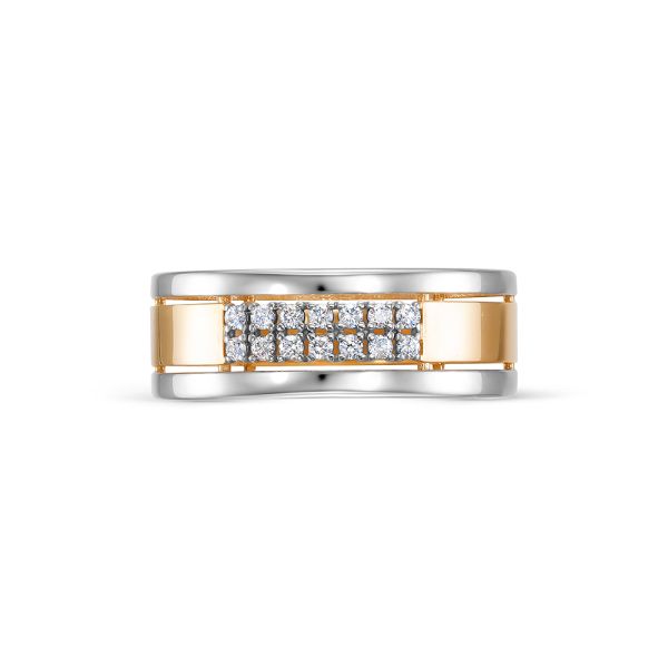 Кольцо с 14 бриллиантами 0.098 карат из красного золота 141452 Кольцо с 14 бриллиантами 0.098 карат из красного золота 141452