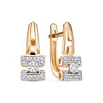 Серьги с 34 бриллиантами из красного золота 136928