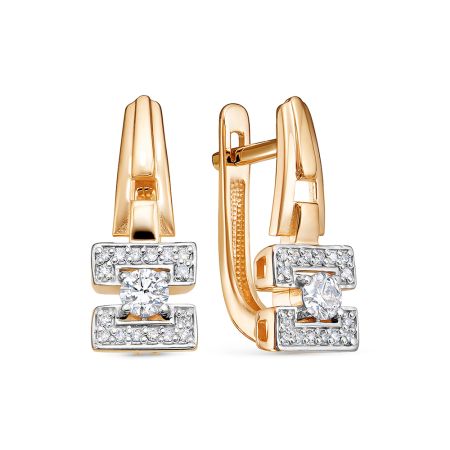Серьги с 34 бриллиантами из красного золота 136928