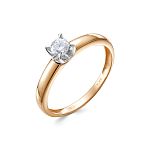 Помолвочное кольцо с бриллиантом 0.205 карат из красного золота 121289