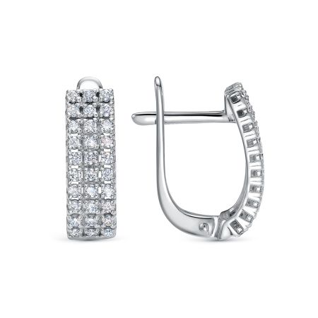 Серьги с 60 бриллиантами 0.42 карат из белого золота 142860