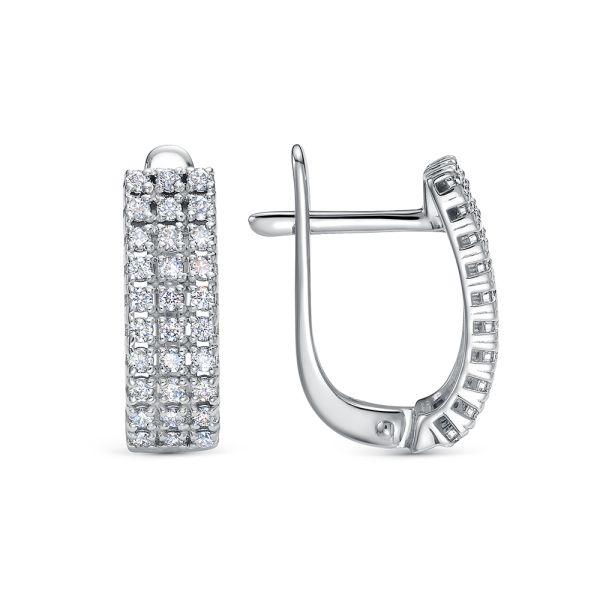 Серьги с 60 бриллиантами 0.42 карат из белого золота 142860