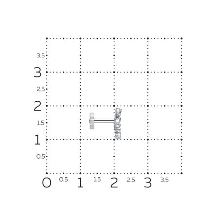 Пирсинг с 8 бриллиантами 0.04 карат из белого золота 125513