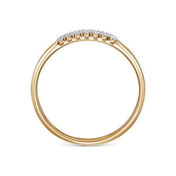 Кольцо с 14 бриллиантами 0.098 карат из красного золота 143003