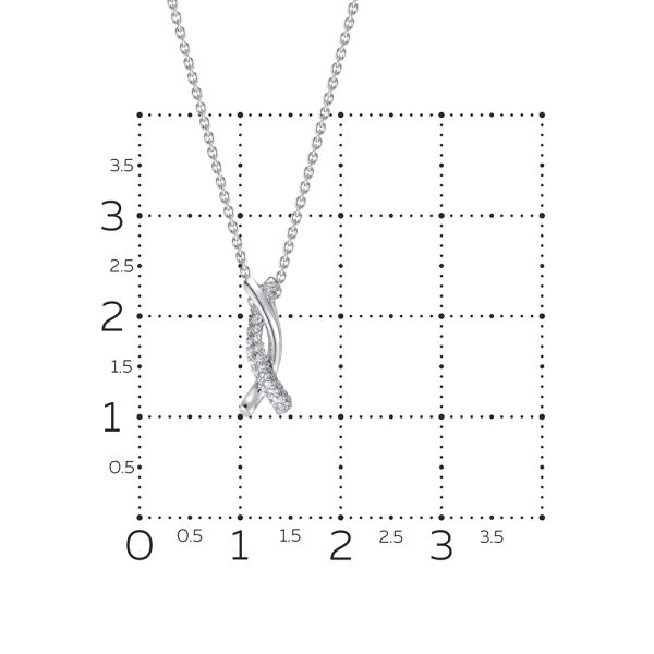 Колье с 31 бриллиантом 0.093 карат из белого золота 136568