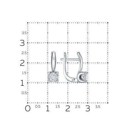 Серьги с 18 бриллиантами из белого золота 126369
