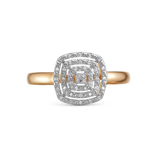 Кольцо с 40 бриллиантами 0.12 карат из красного золота 143091